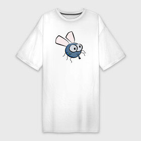 Платье-футболка хлопок с принтом Комарик в Петрозаводске,  |  | mosquito | камар | камарик | комар | комарик | маскит | москит | москито | мультик | муха