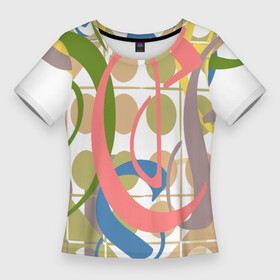 Женская футболка 3D Slim с принтом Абстрактный,цветной,графический рисунок.Abstraction. в Петрозаводске,  |  | abstract | abstraction | абстракт | абстрактная графика | абстрактный | абстрактный рисунок | абстрактный узор | абстракция