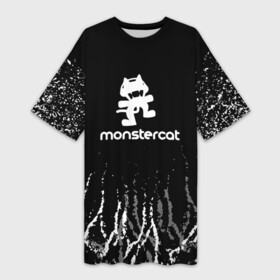 Платье-футболка 3D с принтом monstercat. в Петрозаводске,  |  | dance | edm | electronic | melodic | monstercat | monstercat  dnb | monstercat uncaged | music | new