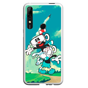 Чехол для Honor P Smart Z с принтом 2 Чашечки | Cuphead в Петрозаводске, Силикон | Область печати: задняя сторона чехла, без боковых панелей | cuphead | cupheadshow | игра чашки | капхед | капхэд | нетфликс | чашечки | чашка | чашки | шоу | шоу чашечка