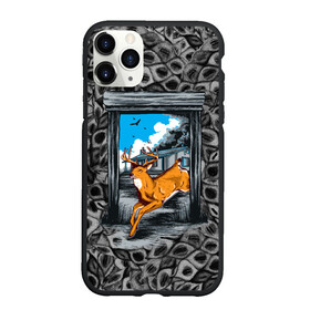 Чехол для iPhone 11 Pro Max матовый с принтом Олень 3D рисунок в Петрозаводске, Силикон |  | Тематика изображения на принте: 3d | 3d рисунок | 3д | звери | олениха | олень | природа