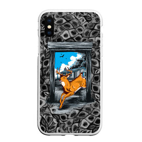 Чехол для iPhone XS Max матовый с принтом Олень 3D рисунок в Петрозаводске, Силикон | Область печати: задняя сторона чехла, без боковых панелей | Тематика изображения на принте: 3d | 3d рисунок | 3д | звери | олениха | олень | природа