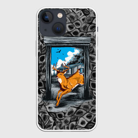 Чехол для iPhone 13 mini с принтом Олень 3D рисунок в Петрозаводске,  |  | 3d | 3d рисунок | 3д | звери | олениха | олень | природа