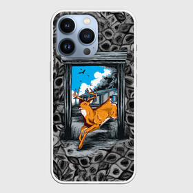 Чехол для iPhone 13 Pro с принтом Олень 3D рисунок в Петрозаводске,  |  | Тематика изображения на принте: 3d | 3d рисунок | 3д | звери | олениха | олень | природа