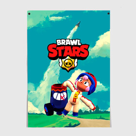 Постер с принтом brawlstars Выстрел Бонни Bonny в Петрозаводске, 100% бумага
 | бумага, плотность 150 мг. Матовая, но за счет высокого коэффициента гладкости имеет небольшой блеск и дает на свету блики, но в отличии от глянцевой бумаги не покрыта лаком | boni | bonnie | brawl | brawl stars | brawlstars | brawl_stars | бони | бонни | бравлстарс