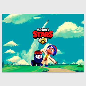 Поздравительная открытка с принтом brawlstars Выстрел Бонни Bonny в Петрозаводске, 100% бумага | плотность бумаги 280 г/м2, матовая, на обратной стороне линовка и место для марки
 | Тематика изображения на принте: boni | bonnie | brawl | brawl stars | brawlstars | brawl_stars | бони | бонни | бравлстарс