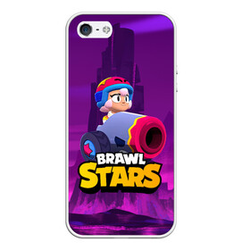 Чехол для iPhone 5/5S матовый с принтом BrawlStars Бонни с пушкой Bonny в Петрозаводске, Силикон | Область печати: задняя сторона чехла, без боковых панелей | boni | bonnie | brawl | brawl stars | brawlstars | brawl_stars | бони | бонни | бравлстарс