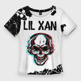 Женская футболка 3D Slim с принтом Lil Xan  ЧЕРЕП  Краска в Петрозаводске,  |  | lil | lil xan | music | paint | rap | xan | брызги | краска | ксан | лил | музыка | рэп | рэпер | рэперы | рэпперы | хип | хип хоп | хоп | череп