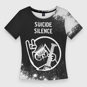 Женская футболка 3D Slim с принтом Suicide Silence  КОТ  Брызги в Петрозаводске,  |  | band | metal | paint | rock | silence | suicide | suicide silence | брызги | группа | кот | краска | рок | сайленс | суицайд