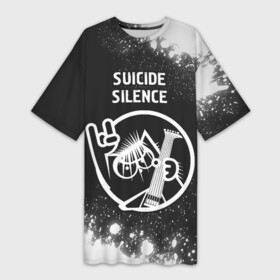 Платье-футболка 3D с принтом Suicide Silence  КОТ  Брызги в Петрозаводске,  |  | band | metal | paint | rock | silence | suicide | suicide silence | брызги | группа | кот | краска | рок | сайленс | суицайд