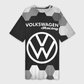 Платье-футболка 3D с принтом VOLKSWAGEN RACING  Графика в Петрозаводске,  |  | auto | logo | moto | symbol | volkswagen | volkswagen racing | авто | автомобиль | гонки | знак | лого | логотип | логотипы | марка | машина | мото | символ | символы | соты | фольксваген