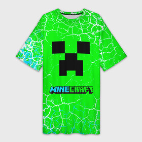 Платье-футболка 3D с принтом minecraft зеленый фон в Петрозаводске,  |  | craft | game | mine | minecraft | minecraftmemories | pixel | twitter | игра | майнкрафт | маркус перссон | пиксель | ремесло | шахта