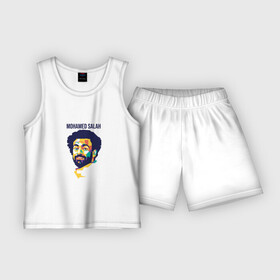 Детская пижама с шортами хлопок с принтом Salah (Liverpool) в Петрозаводске,  |  | england | football | klopp | liverpool | mane | salah | sport | англия | ван дейк | клопп | ливерпуль | мане | мохамед салах | салах | фирмино | футбол | чемпион