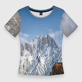 Женская футболка 3D Slim с принтом Minecraft  Mountains  Video game в Петрозаводске,  |  | clouds | minecraft | mountains | sky | video game | видеоигра | горы | майнкрафт | небо | облака