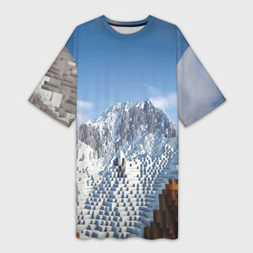 Платье-футболка 3D с принтом Minecraft  Mountains  Video game в Петрозаводске,  |  | clouds | minecraft | mountains | sky | video game | видеоигра | горы | майнкрафт | небо | облака