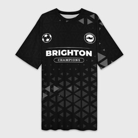 Платье-футболка 3D с принтом Brighton Форма Champions в Петрозаводске,  |  | brighton | club | football | logo | брайтон | клуб | краска | краски | лого | мяч | символ | спорт | форма | футбол | футболист | футболисты | футбольный