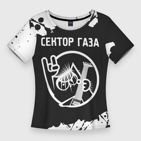 Женская футболка 3D Slim с принтом Сектор Газа + КОТ + Брызги в Петрозаводске,  |  | band | metal | paint | rock | брызги | газа | группа | кот | краска | рок | сектор | сектор газа