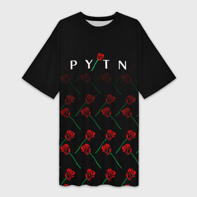 Платье-футболка 3D с принтом Payton Moormeie  pattern rose в Петрозаводске,  |  | payton | payton moormeie | pytn | rose | блогер | знаменитость | пейтон | пейтон моормиер | тиктоенр