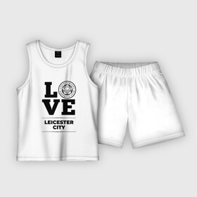 Детская пижама с шортами хлопок с принтом Leicester City Love Классика в Петрозаводске,  |  | city | club | football | leicester | leicester city | logo | love | клуб | лестер | лого | мяч | символ | спорт | футбол | футболист | футболисты | футбольный