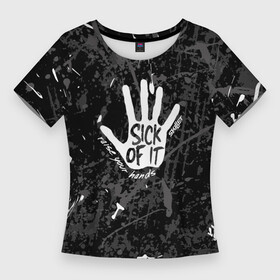 Женская футболка 3D Slim с принтом skillet  Sick of it. в Петрозаводске,  |  | christian rock | jen ledger | john cooper | korey cooper | official video | rock | seth morrison | skillet | skillet (musical group)