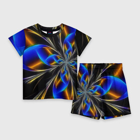 Детский костюм с шортами 3D с принтом Neon vanguard pattern  Fashion 2023 в Петрозаводске,  |  | color | fashion | neon | pattern | мода | неон | узор | цвет