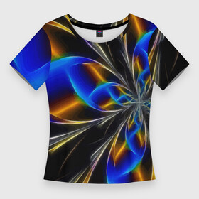 Женская футболка 3D Slim с принтом Neon vanguard pattern  Fashion 2023 в Петрозаводске,  |  | color | fashion | neon | pattern | мода | неон | узор | цвет