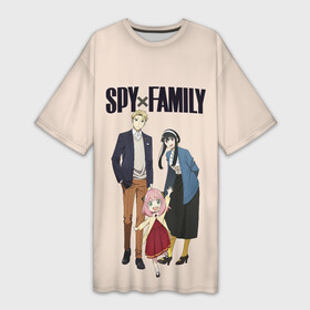 Платье-футболка 3D с принтом Spy x Family. Семья шпиона в Петрозаводске,  |  | anya | bond | family | forger | loid | princess | spy | spy x family | thorn | twilight | yor | аня | бонд | йор | красавица | лойд | манга | семья | семья шпиона | спящая | сумрак | супайфамири | форджер | шпион