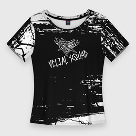 Женская футболка 3D Slim с принтом velial squad  Трещины в Петрозаводске,  |  | Тематика изображения на принте: pharaoh | velial | velial squad | velialsquad | велиал сквад | глубина | реакция | рэп