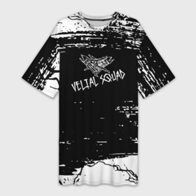 Платье-футболка 3D с принтом velial squad  Трещины в Петрозаводске,  |  | Тематика изображения на принте: pharaoh | velial | velial squad | velialsquad | велиал сквад | глубина | реакция | рэп