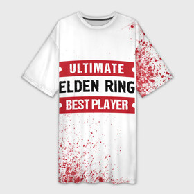 Платье-футболка 3D с принтом Elden Ring  Ultimate в Петрозаводске,  |  | elden | elden ring | logo | ring | ultimate | игра | игры | краска | краски | лого | логотип | ринг | символ | элден