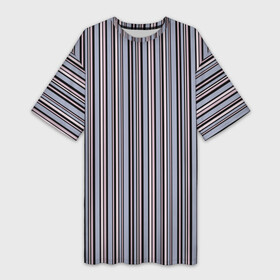 Платье-футболка 3D с принтом Розово серый полосатый принт в Петрозаводске,  |  | минимализм | полосатый | полосы | ретро | серый