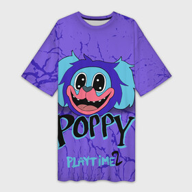 Платье-футболка 3D с принтом ПиДжей ПоппиПлэйтаймPoppyPlaytime в Петрозаводске,  |  | monster | pj | playtime | poppy | pug a pillar | монстр | мопс | пиджей