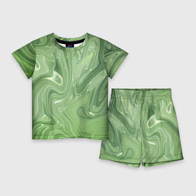 Детский костюм с шортами 3D с принтом Зеленый жидкий камуфляж в Петрозаводске,  |  | Тематика изображения на принте: green | вода | воин | зеленый | камуфляж | краска | маскировка | милитари | пятна | пятно | разведчик | разводы | солдат | текстура | униформа