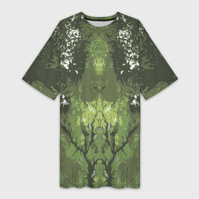 Платье-футболка 3D с принтом Абстрактный,графический рисунок зеленого цвета. в Петрозаводске,  |  | абстракт | абстрактный | абстрактный рисунок | абстрактный узор | абстракция | графика | графический рисунок | зеленого цвета | зеленый | современный | тренд | тренды
