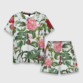 Мужской костюм с шортами 3D с принтом Цветы Красные Розы в Петрозаводске,  |  | flowers | природа | растение | розы | флора | цветы