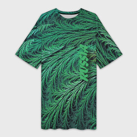 Платье-футболка 3D с принтом Узор из веток можжевельника  Pattern of juniper branches в Петрозаводске,  |  | branch | juniper | pattern | russia | texture | ветвь | можжевельник | россия | текстура | узор