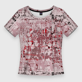 Женская футболка 3D Slim с принтом ИЛЛЮЗИЯ ЦВЕТА в Петрозаводске,  |  | абстракция | белый | графика | красный | оптический | черный