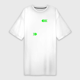 Платье-футболка хлопок с принтом I Paused Counter Strike To Be Here с зелеными стрелками в Петрозаводске,  |  | counter | counter strike | csgo | logo | paused | strike | игра | игры | контрт | ксго | лого | логотип | символ | страйк