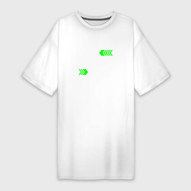 Платье-футболка хлопок с принтом I Paused Uncharted To Be Here с зелеными стрелками в Петрозаводске,  |  | logo | paused | uncharted | анчартед | игра | игры | лого | логотип | символ