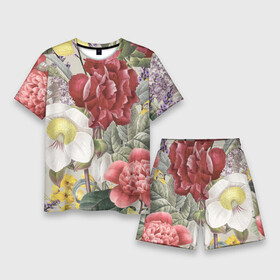 Мужской костюм с шортами 3D с принтом Цветы Красочный Садовый Букет в Петрозаводске,  |  | flowers | букет | природа | растение | флора | цветы