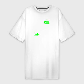 Платье-футболка хлопок с принтом I Paused Cyberpunk 2077 To Be Here с зелеными стрелками в Петрозаводске,  |  | 2077 | cyberpunk | cyberpunk 2077 | logo | paused | игра | игры | киберпанк | лого | логотип | символ