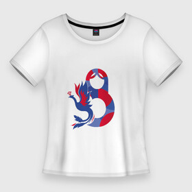 Женская футболка 3D Slim с принтом Системный мир в Петрозаводске,  |  | матрёшка | мечтатели и рассказчики | наши герои | патриотизм | системный мир | славянский мир