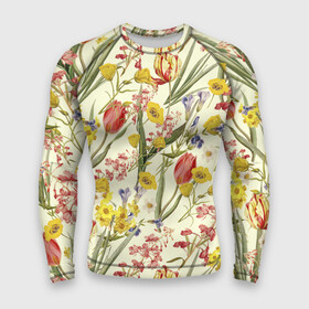 Мужской рашгард 3D с принтом Цветы Весенние Тюльпаны в Петрозаводске,  |  | flowers | букет | природа | растение | тюльпаны | флора | цветы