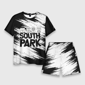 Мужской костюм с шортами 3D с принтом Южный парк  персонажи и логотип (South Park) в Петрозаводске,  |  | eric | kenny | kyle | south park | stanley | кайл | кенни | мультфильм | саус парк | сауспарк | сериал | стэн | эрик | южный парк