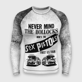 Мужской рашгард 3D с принтом Never Mind the Bollocks, Heres the Sex Pistols First Tour в Петрозаводске,  |  | группа | джонни роттен | музыка | панк | панк рок | панк рок группа | рок | рок группа