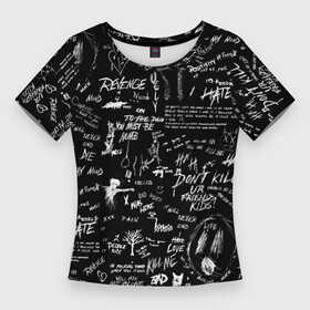 Женская футболка 3D Slim с принтом XXXTENTACION  LOGOBOMBING в Петрозаводске,  |  | bad | forever | look at me | revenge | skins | tentacion | the alvum | vibes | xtentacion | xxxtentacion | альбом | бэд | вайбс | икс | новый | скинс | тентасьён | тентасьон | форевер