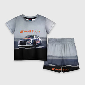 Детский костюм с шортами 3D с принтом Ауди Спорт  Гоночная команда Audi sport  Racing team в Петрозаводске,  |  | audi | car | germany | power | racing | team | автомобиль | ауди | германия | гонка | мощь