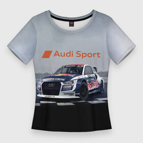 Женская футболка 3D Slim с принтом Ауди Спорт  Гоночная команда Audi sport  Racing team в Петрозаводске,  |  | audi | car | germany | power | racing | team | автомобиль | ауди | германия | гонка | мощь