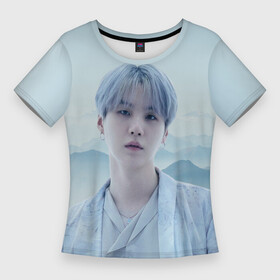 Женская футболка 3D Slim с принтом MIN YOONGI BTS YET TO COME в Петрозаводске,  |  | bt21 | bts | bts proof | hoseok | jhope | jimin | jin | jungkook | namjoon | rm | suga | taehyung | v | бантан | бт21 | бтс | ви | джей хоуп | джин | намджун | рм | тэхен | хосок | чимин | чонгук | шуга | юнги