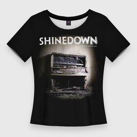 Женская футболка 3D Slim с принтом Shinedown  The Sound of Madness в Петрозаводске,  |  | brent smith | shinedown | the sound of madness | брент смит | группа | музыка | рок | рок группа